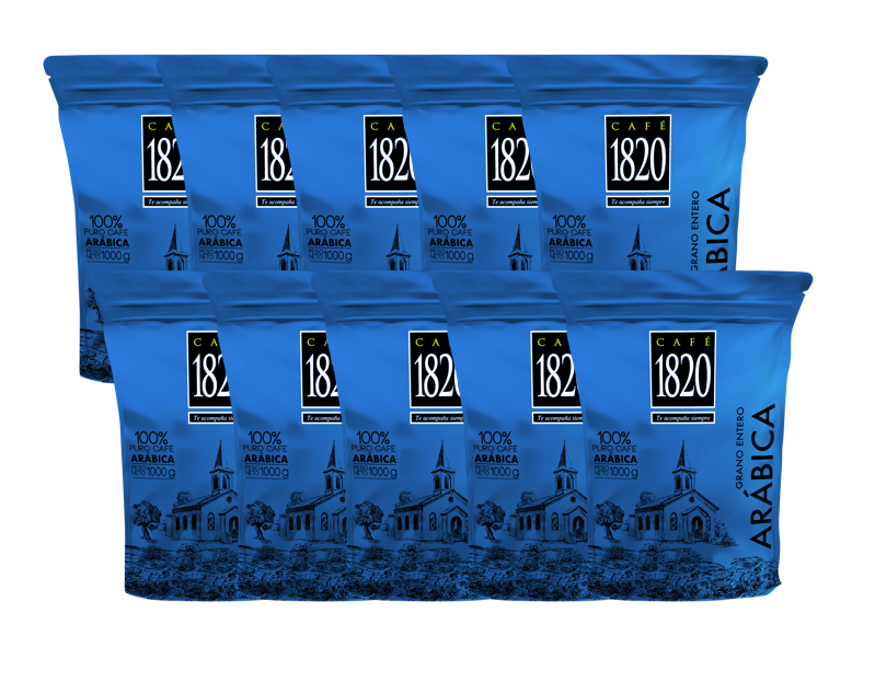 10-pack Cafe 1820 Coffee 2.2 lb Whole Bean