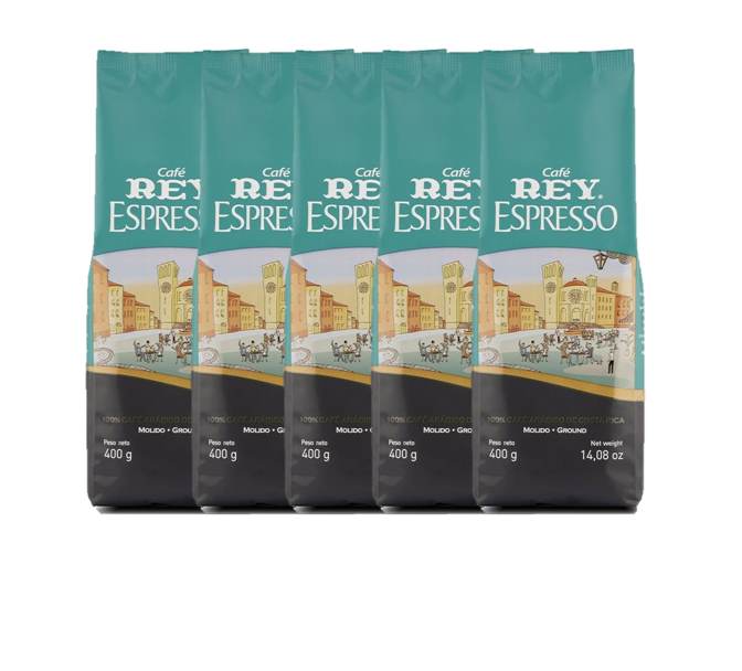 5-pack Cafe Rey Espresso Coffee 14oz