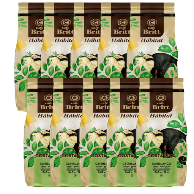 10-pack Cafe Britt Costa Rican Habitat Cariblanco Coffee 12oz