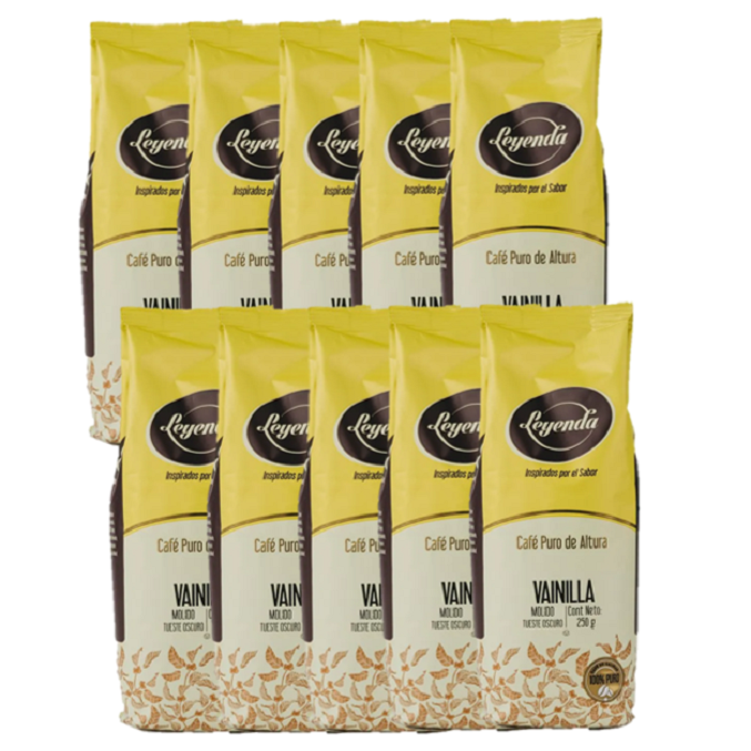 10-pack Cafe Leyenda Vanilla Nut Flavored Coffee 0.5 lb (ground)